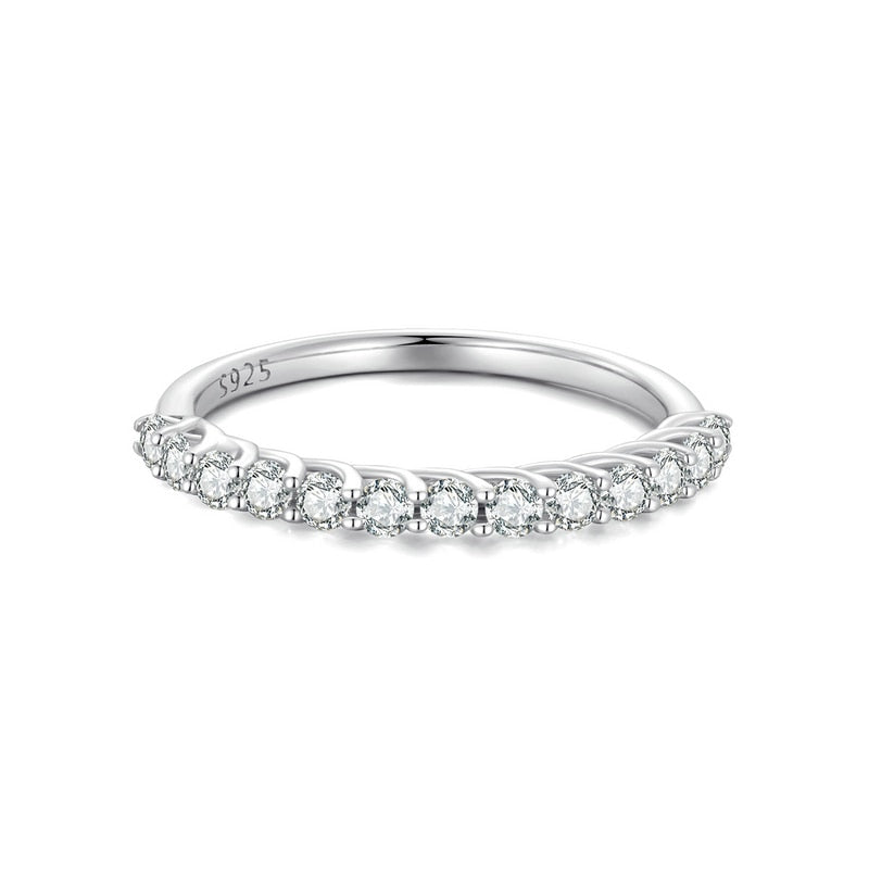 Anel Moissanite Eternidade Bamoer
