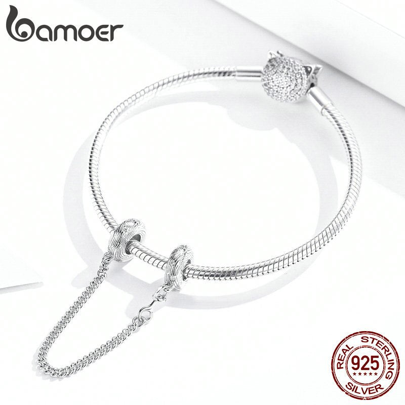 Berloque com Corrente de Segurança Ondas do Mar Bamoer