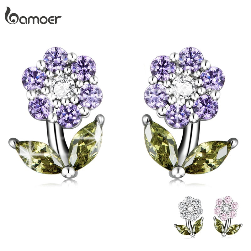 Brincos Flor Delicada Bamoer