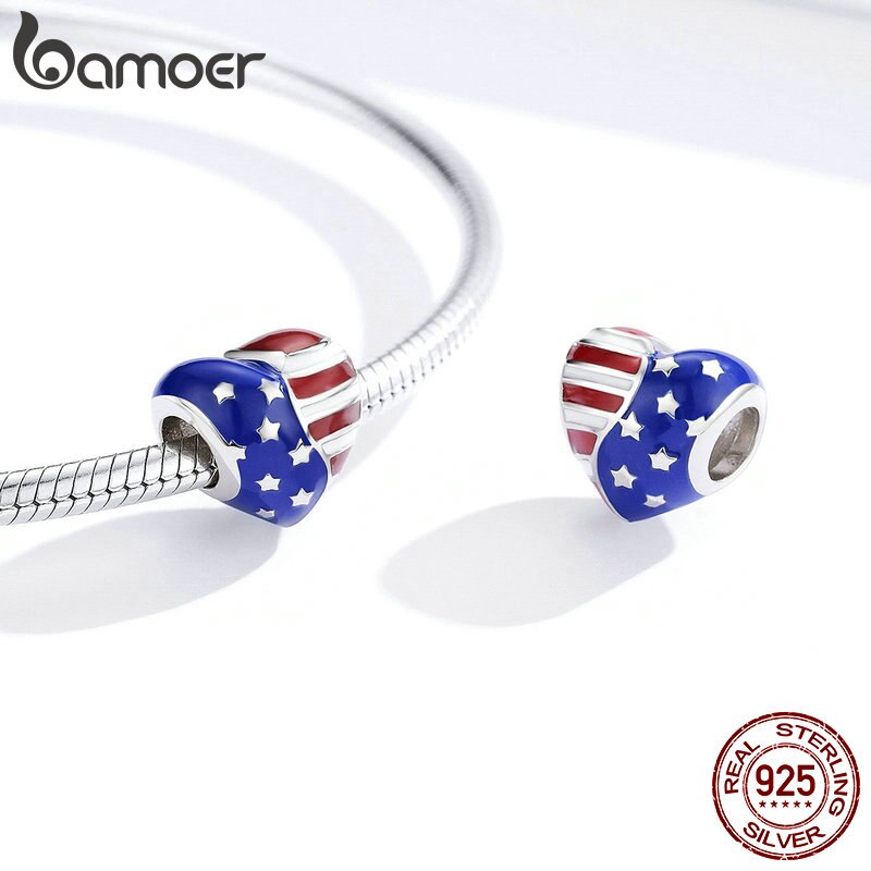 Berloque Bandeira Americana Bamoer