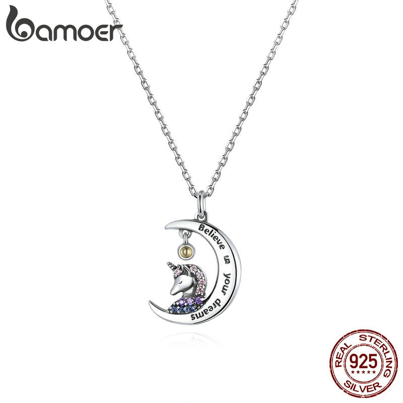 Colar com Pingente Pônei Luar Bamoer