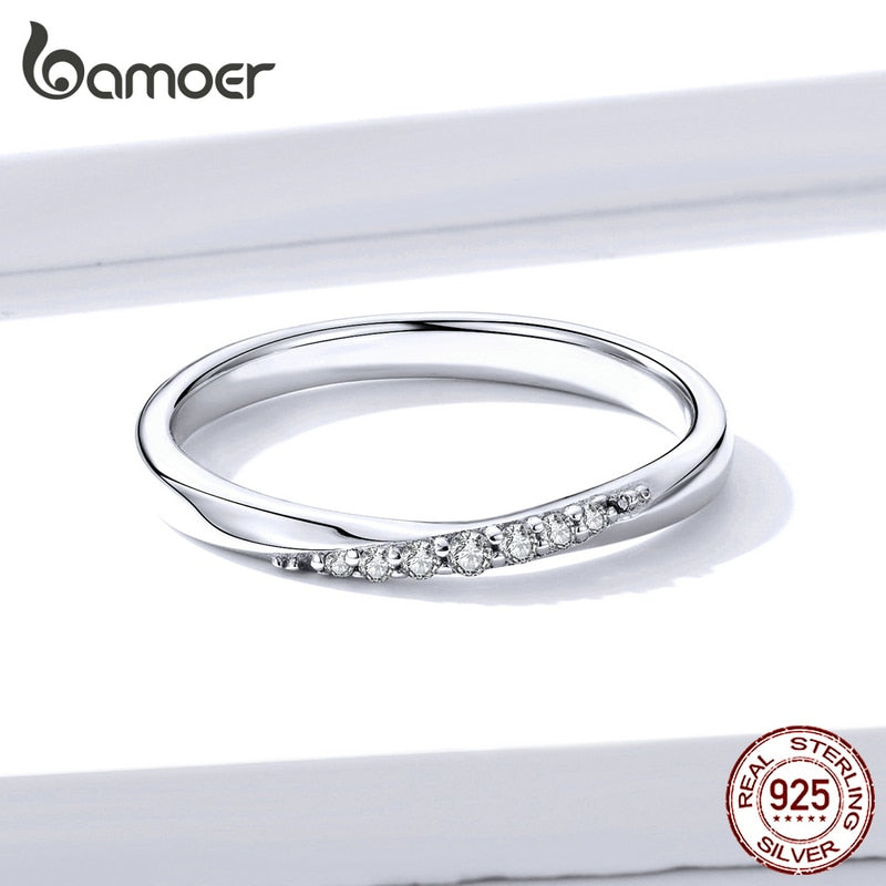 Anel Francês com pedras de Zirconita Bamoer