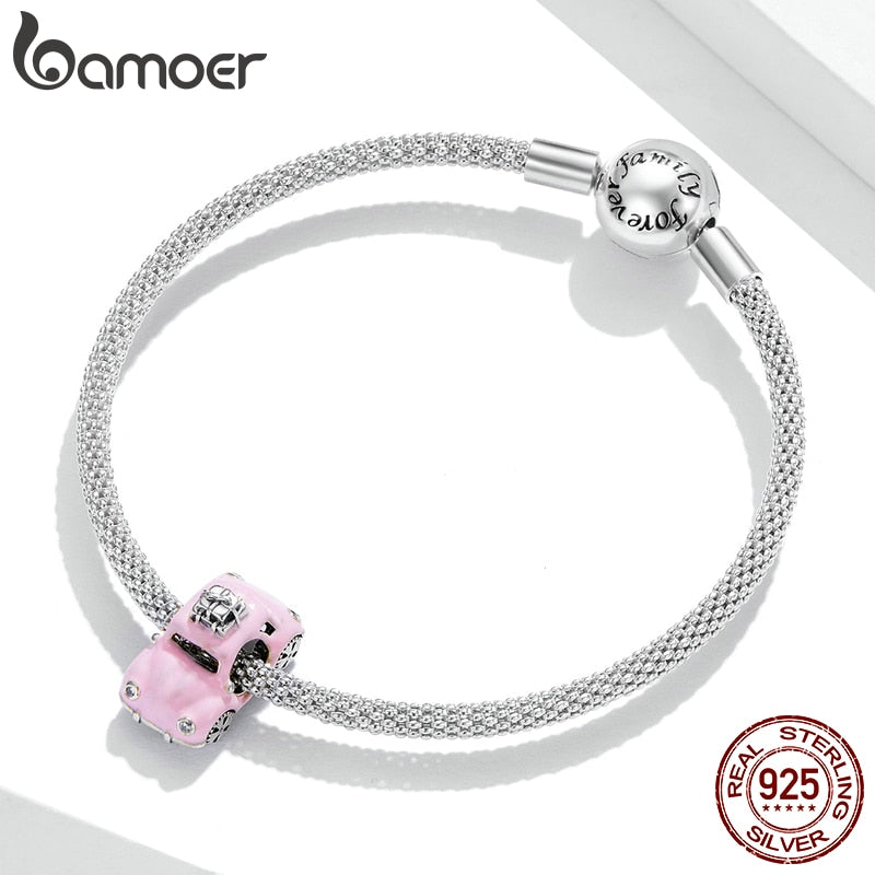 Pingente Fusca Rosa Bamoer