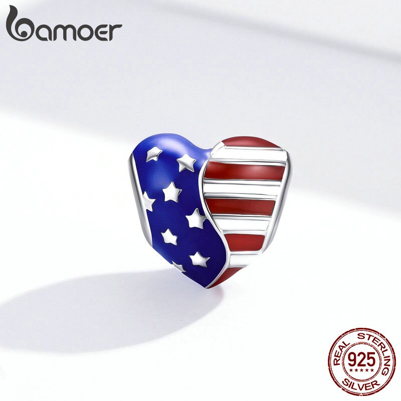 Berloque Bandeira Americana Bamoer