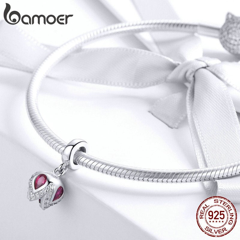Berloque com Argola Tulipa Bamoer
