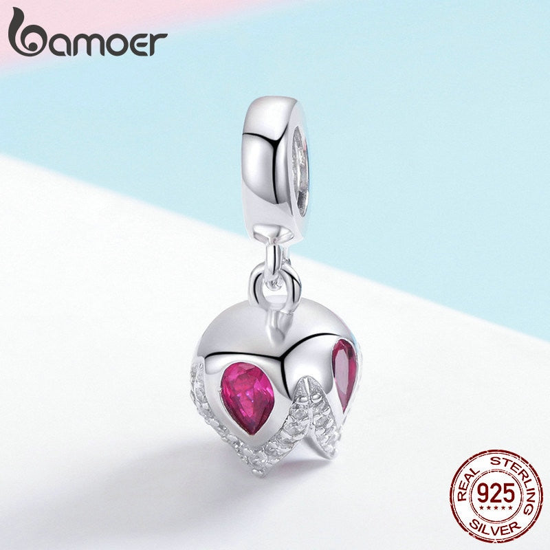 Berloque com Argola Tulipa Bamoer