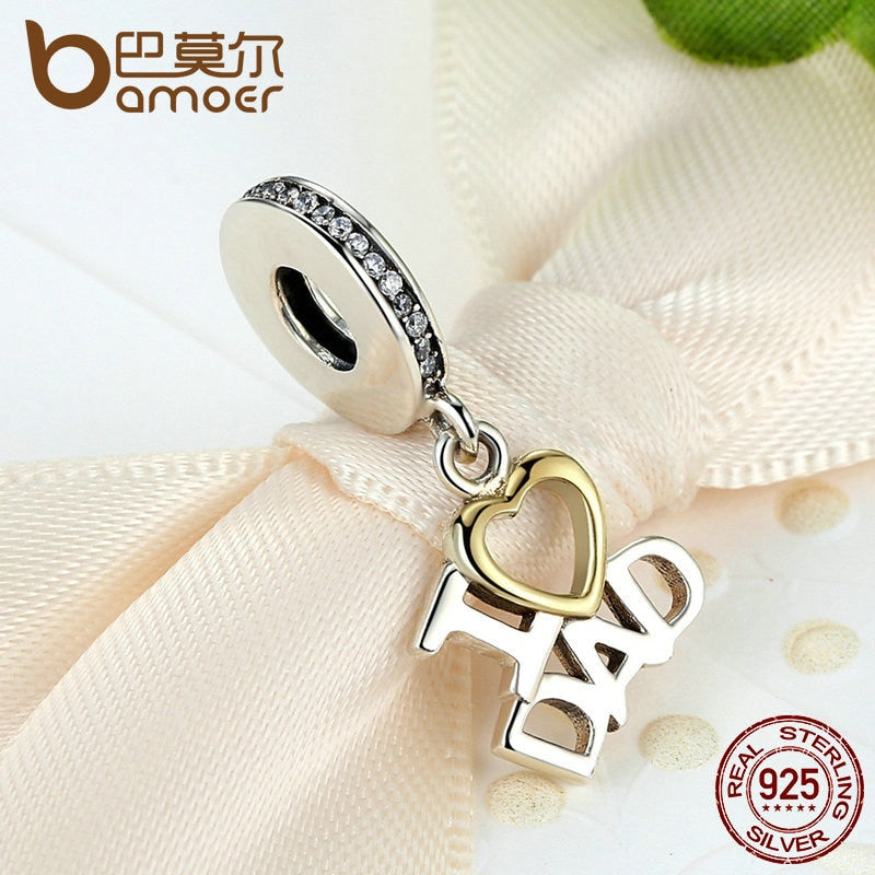 Berloque com Argola Eu amo o Papai Bamoer