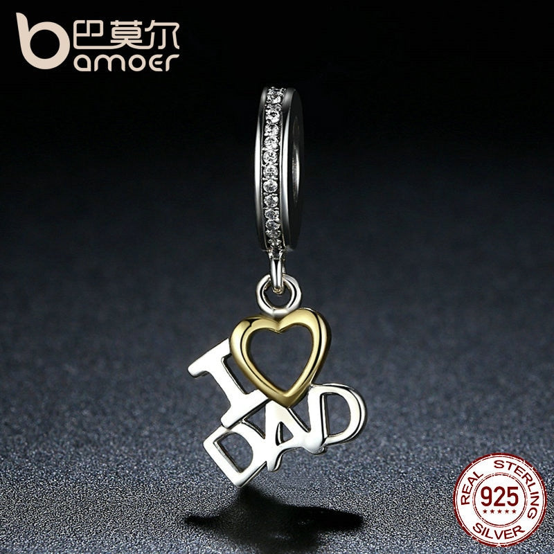 Berloque com Argola Eu amo o Papai Bamoer