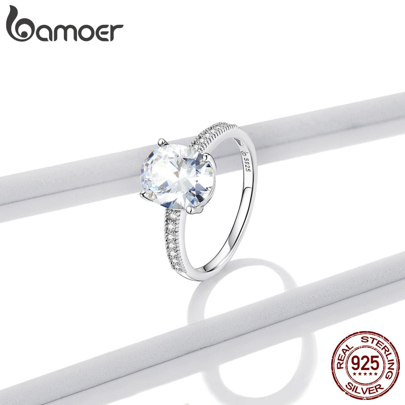 Anel Coração Brilhante Zirconita Bamoer