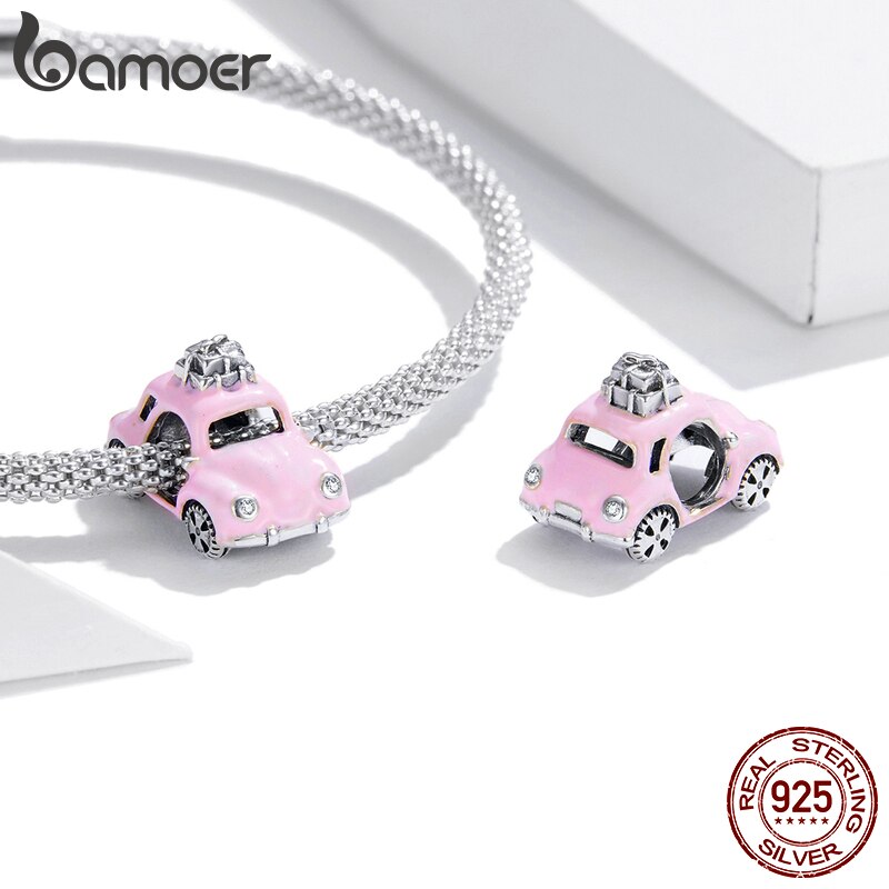 Pingente Fusca Rosa Bamoer