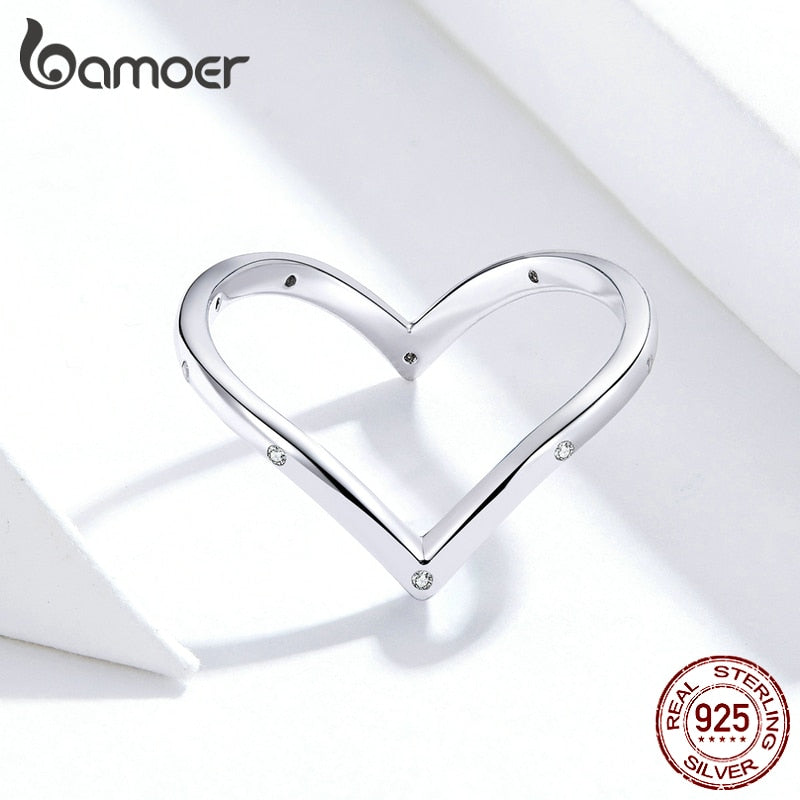 Anel Forma de Amor Bamoer