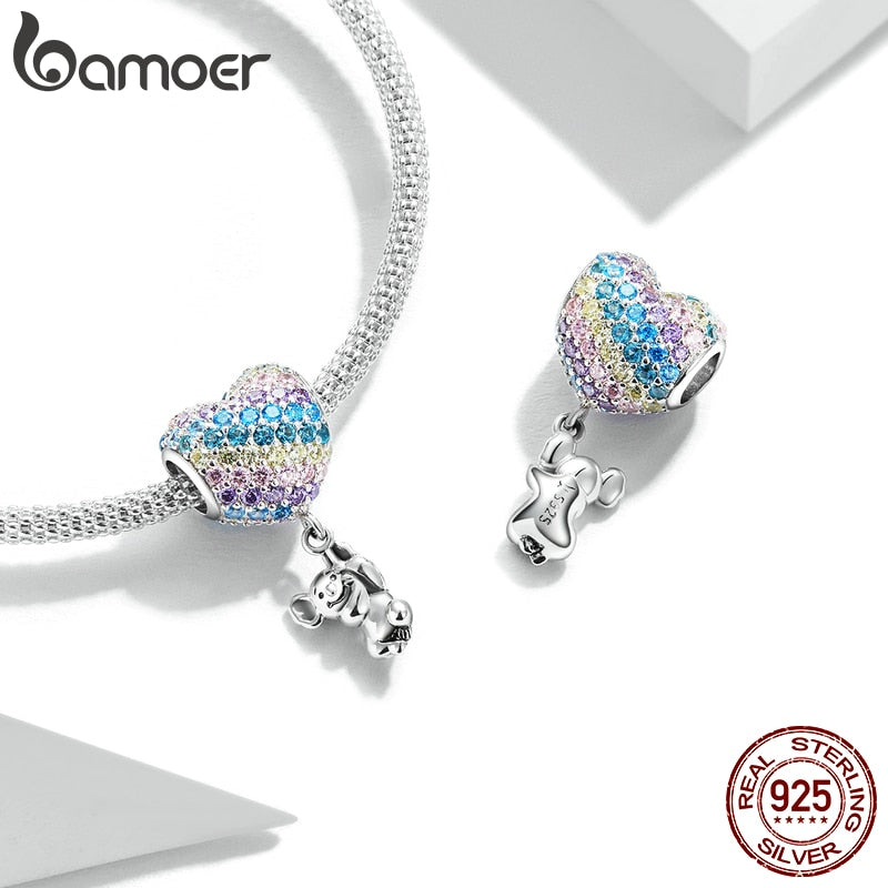 Berloque Balão de Coração & Coala Bamoer
