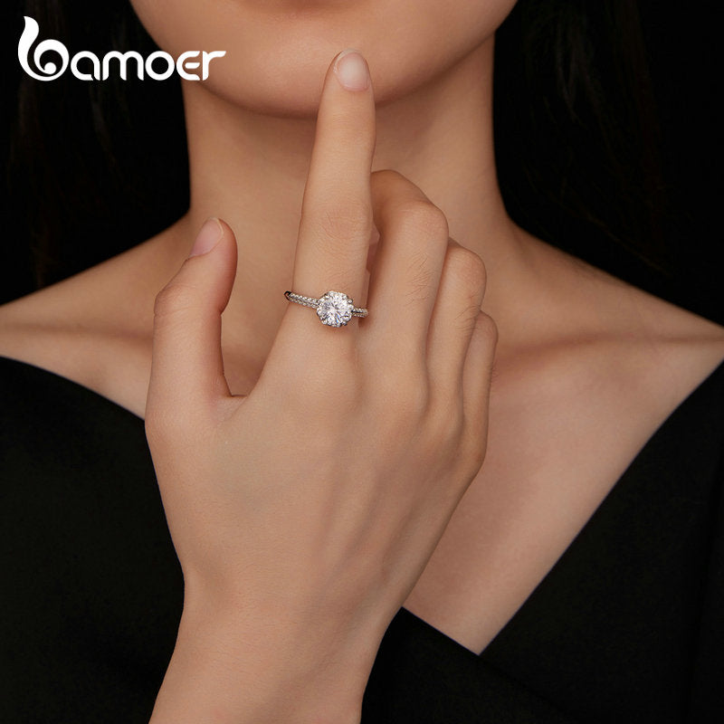 Anel Moissanite 1 Quilate Bamoer