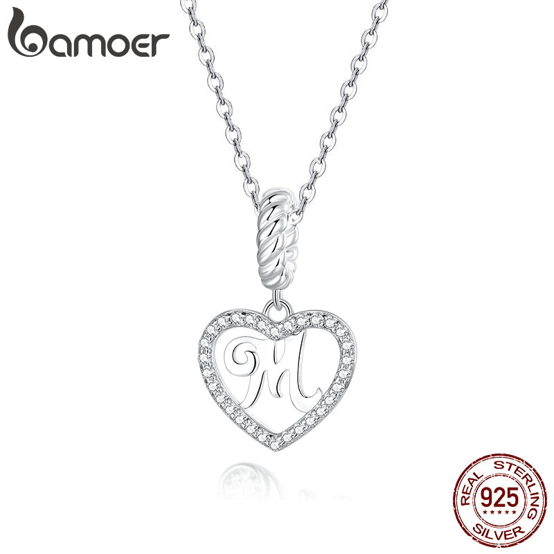 Colar com Pingente Alfabeto do Amor Bamoer