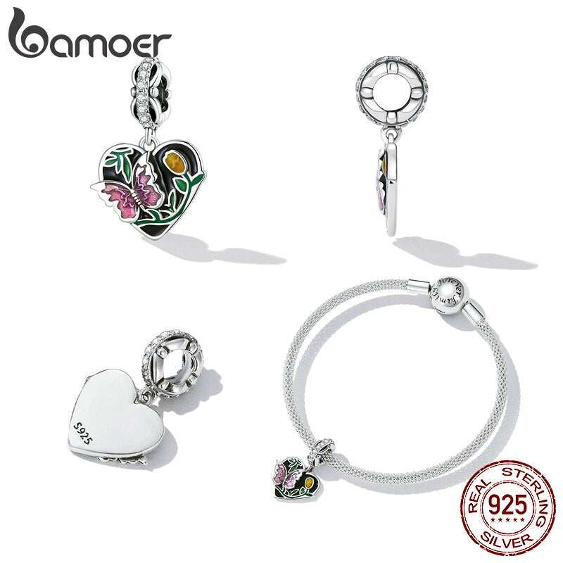 Pingente Coração de Flor Bamoer