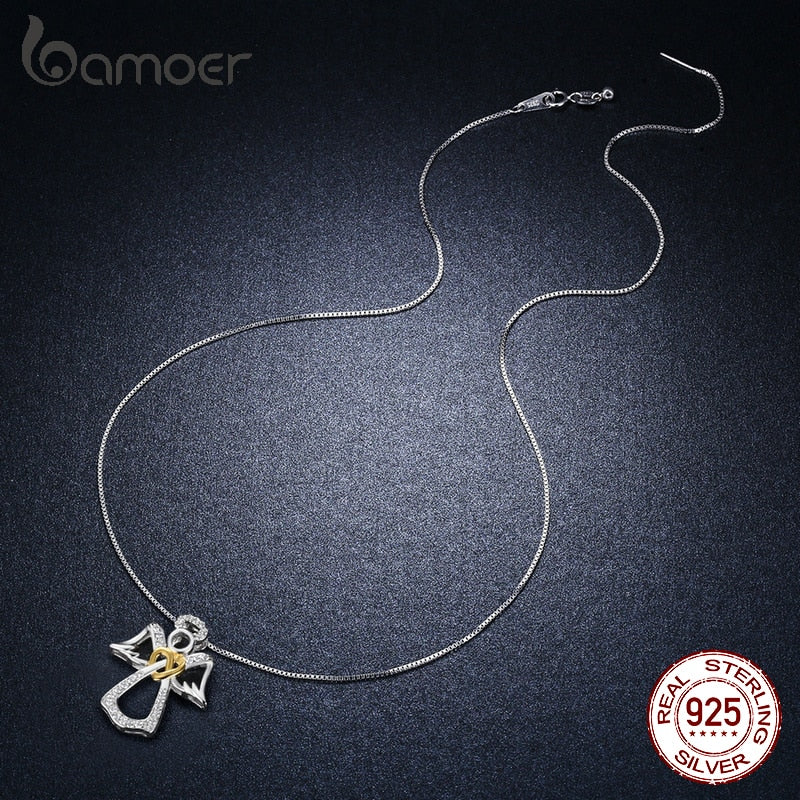 Colar com Pingente Anjo da Guarda Bamoer