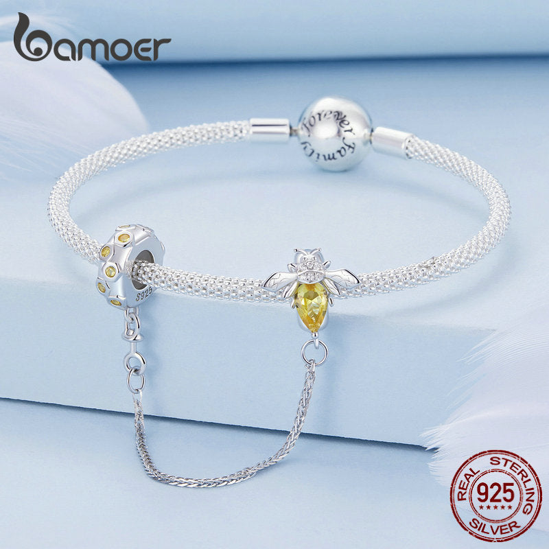 Berloque com Corrente de Segurança Abelha Bamoer