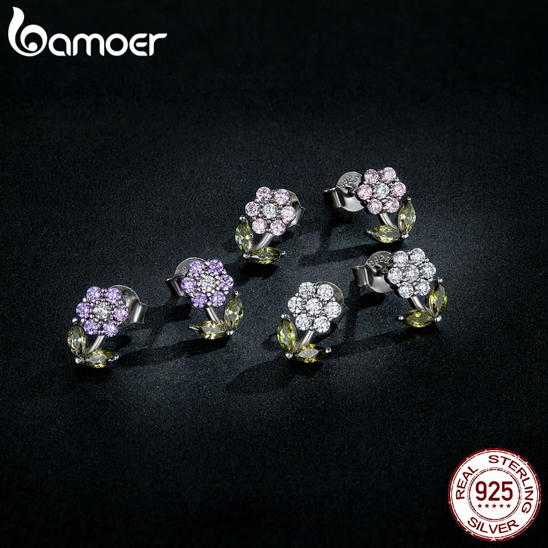 Brincos Flor Delicada Bamoer