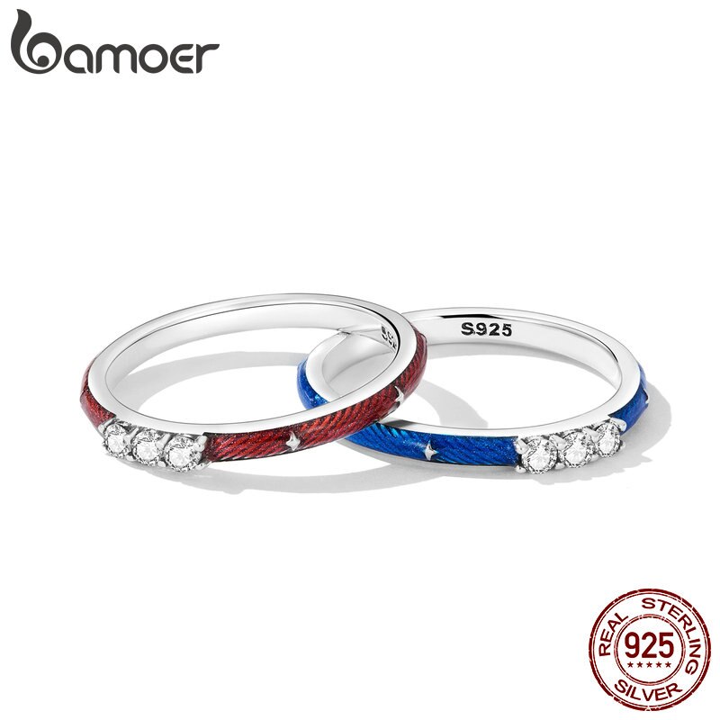 Anel Colorido Combinável Bamoer