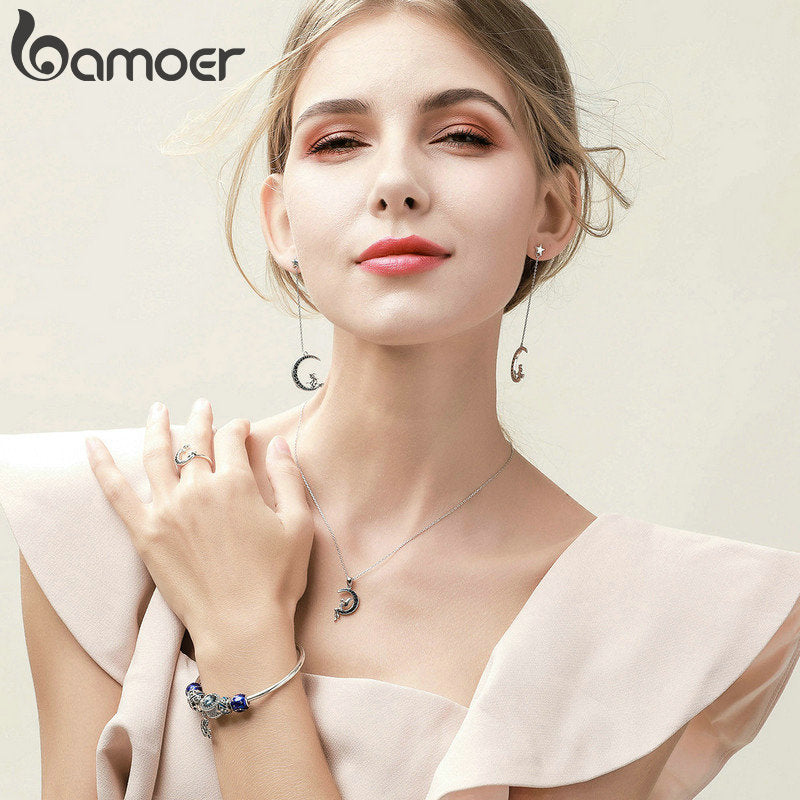 Colar com pingente Fada da Noite Bamoer