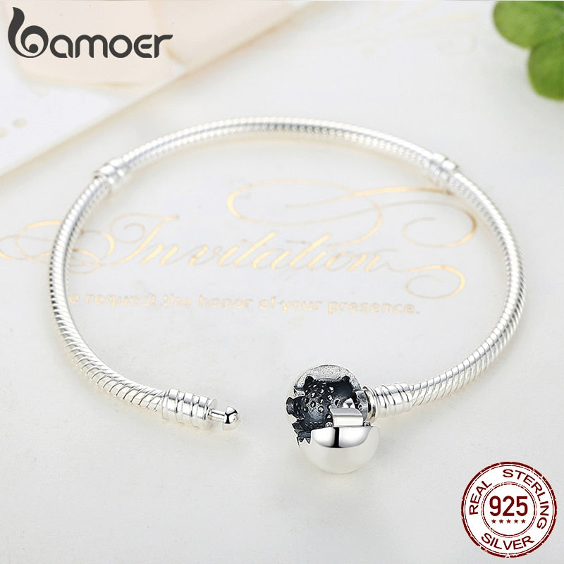 Bracelete Minimalista Prata 925 Bamoer