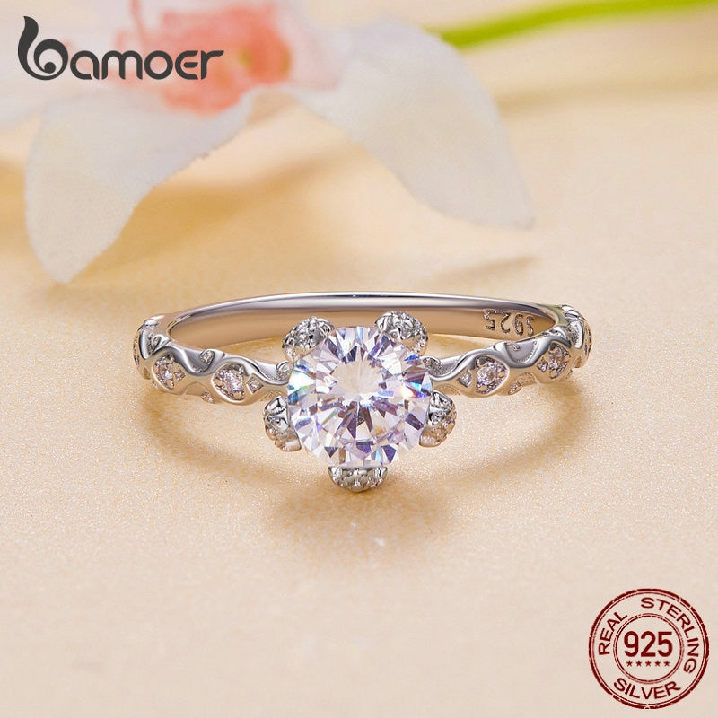 Anel Moissanite Coroa 1 Quilate Bamoer