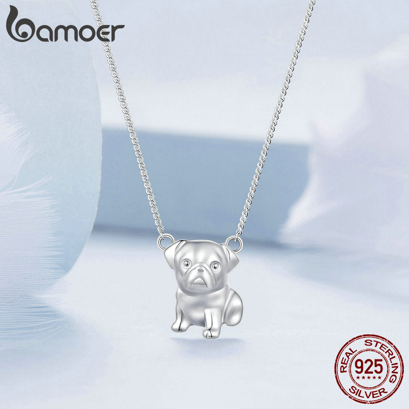 Colar com Pingente Pug Bamoer