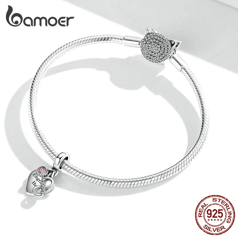 Berloque Coração Infinito Personalizado em Prata 925