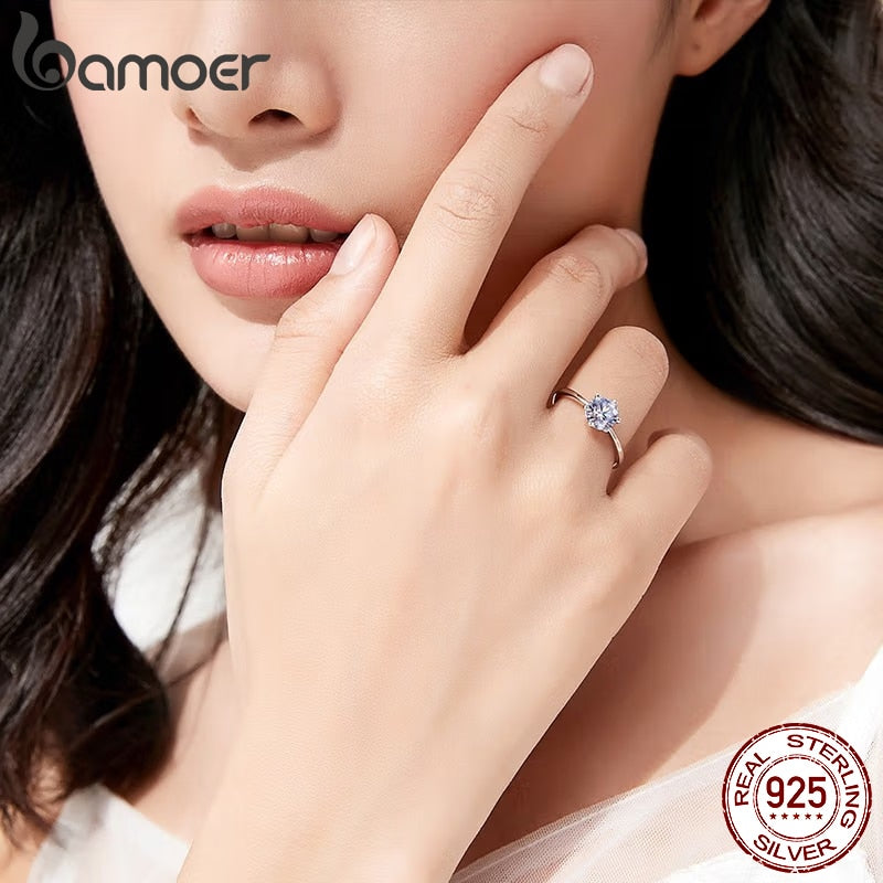 Anel Ajustável Moissanite 1 Quilate Bamoer