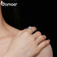 Anel Requintado Moissanite Feminino Bamoer