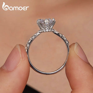 Anel Moissanite Coroa 1 Quilate Bamoer