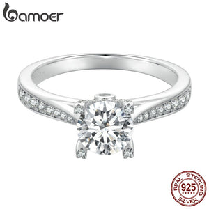 Anel de Casamento Moissanite Requintado Bamoer