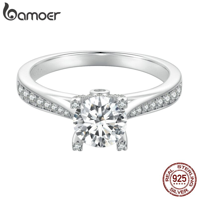 Anel de Casamento Moissanite Requintado Bamoer