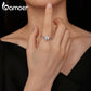 Anel Moissanite Feminino 1 Quilate Bamoer