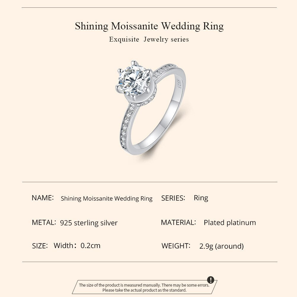 Anel Casamento Moissanite Brilhante