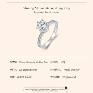 Anel Casamento Moissanite Brilhante