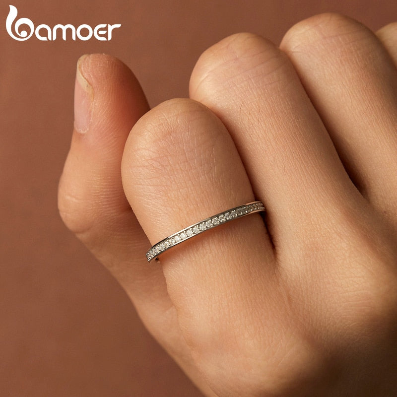 Anel Moissanite Luxo Bamoer