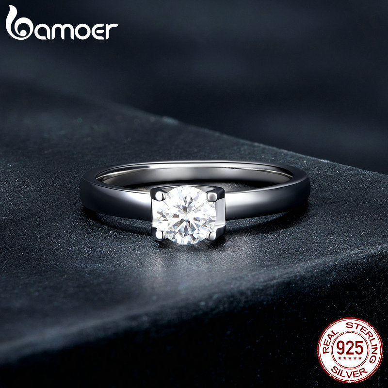 Anel Moissanite 0.5 Quilate Bamoer
