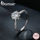 Anel Moissanite Feminino 1 Quilate Bamoer