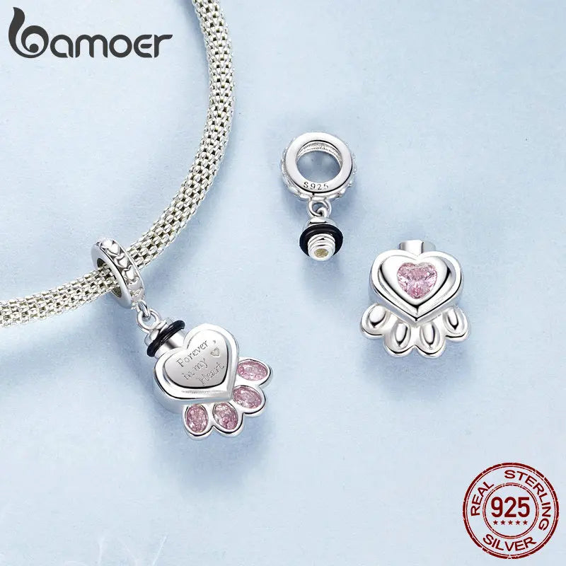 Berloque Amor Eterno Pet – Memorial com Cinzas e Nome Personalizado