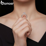 Anel de Casamento Moissanite Requintado Bamoer