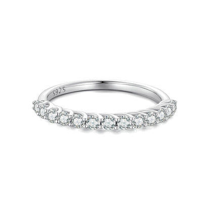 Anel Moissanite Eternidade Bamoer