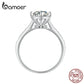 Anel Moissanite Feminino 1 Quilate Bamoer