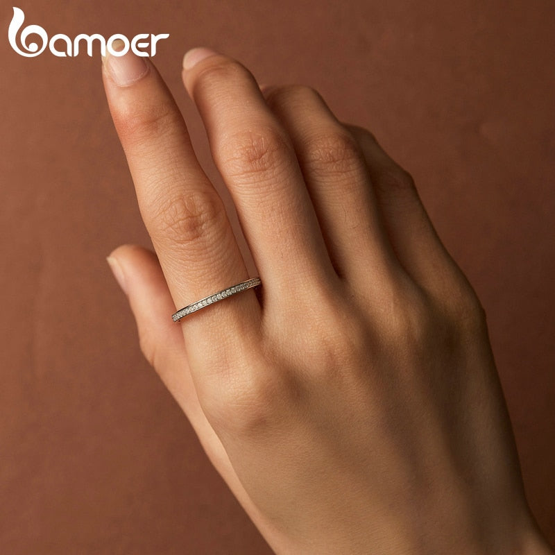Anel Moissanite Luxo Bamoer