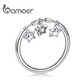 Anel Feminino Com 3 Pingentes de Estrelas Bamoer