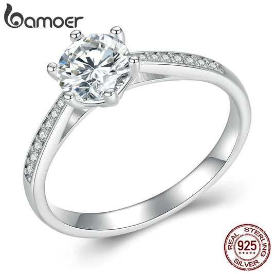 Anel Pedra Moissanite Bamoer