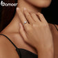 Anel Pedra Moissanite Bamoer