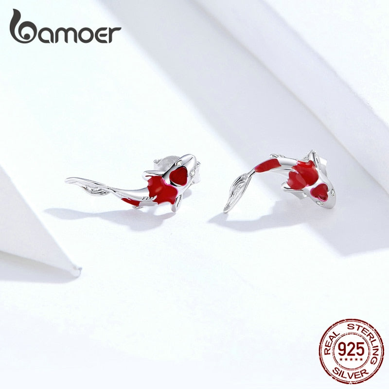 Brincos Carpa Vermelha Bamoer