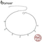 Tornozeleira de Prata Minimalista Bamoer