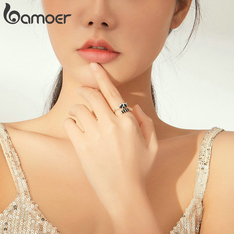 Anel Ajustável Guaxinim Bamoer